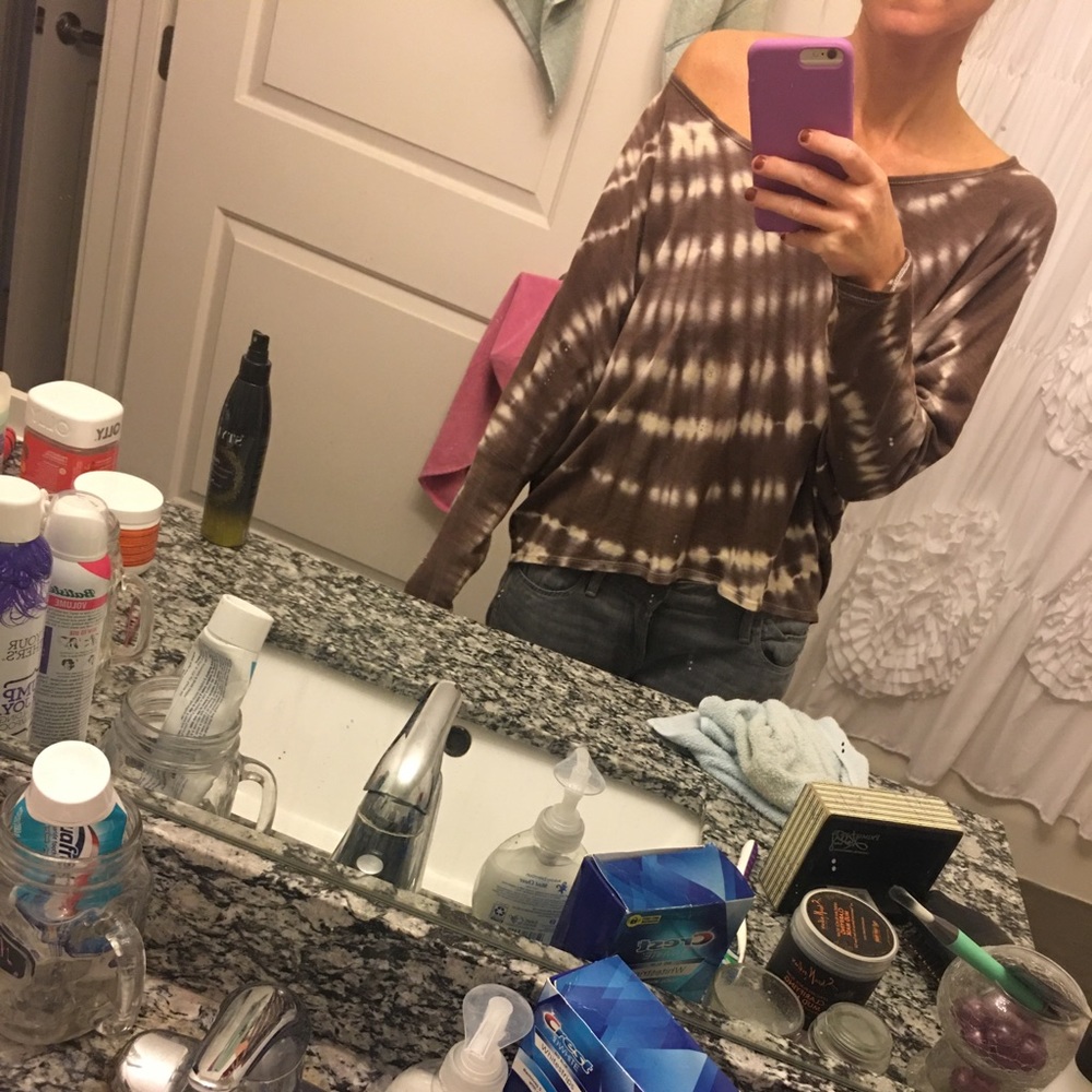 Ya Los Angeles tie die 3/4 length top size S